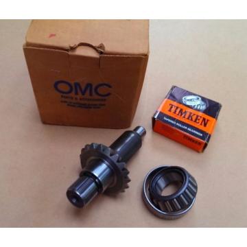 New OEM OMC P/N 383116 Shaft Gear &amp; Bearing 1969-72 80 to 155 HP OMC Stern Drive