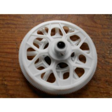 TREX 550 / 600 WHITE MAIN &amp; TAIL DRIVE GEARS &amp; BLACK ONE-WAY BEARING EARLY TYPE